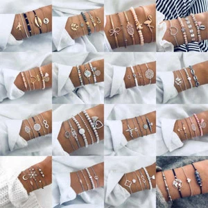 30 unique style Bohemian Multivariant Bead Chain Bracelet for Women - Imagen 1 de 31