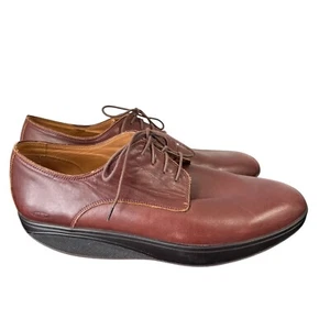 MBT Kabisa Brown Leather Oxford Rocker Toner Walking Shoes 47 US 13 Performance - Picture 1 of 8