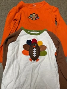 Thanksgiving long sleeve shirts Kids 5T  Gymboree and Mudpie - Picture 1 of 9