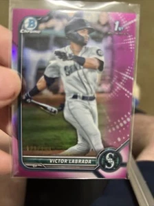 2021 Bowman Chrome Victor Labrada RC⚡️PINK REFRACTOR #/199⚡️1st Mariners BCP-150 - Picture 1 of 1