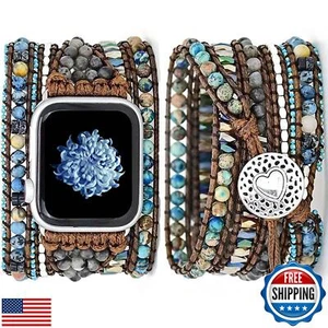 Handmade Beaded Boho Watch Band, Boho Watch for women, Bracelet Compatible wi - Picture 1 of 5