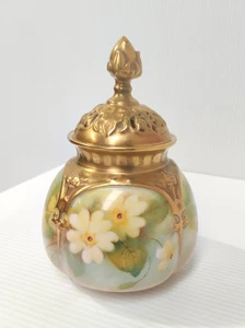 Impresionante Popurrí Floral Royal Worcester Pintado Kitty Blake -firmado -fino - AF - Imagen 1 de 16