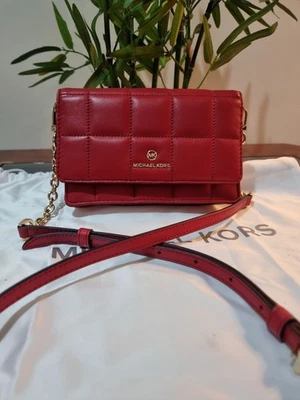 Michael Kors Crossbody Bag Red And Gold - Image 1 of 4