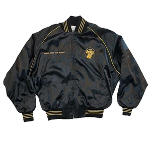 Vintage Stren Du Pont Fishing Line Marine Corps Nylon Bomber Jacket XL - Picture 1 of 7