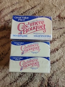 4x Ramo de Cachemira Belleza Bar Jabón Baño Tamaño 4oz ea NUEVO STOCK ANTIGUO Sellado - Imagen 1 de 4