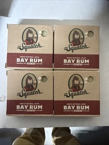 4 X Dr. Squatch Soaps Bay Rum 5oz NEW - Picture 1 of 2