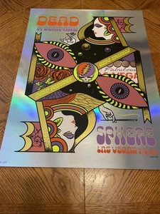 Dead & Company July 2024 Event Foil Poster Online Variant Sphere Las Vegas 07/06 - Picture 1 of 7