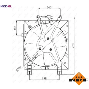 FAN ENGINE COOLING 47044 FOR D17A5/D17A8/D17A9 1.7L D14Z5/D14Z6 1.4LD16V1 1.6L - Picture 1 of 9