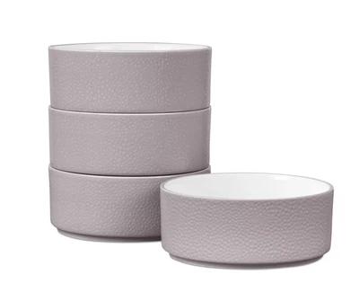 NORITAKE COLORTEX STONE STAX TAUPE CEREAL TAZÓN 6" 20 OZ 4 PIEZAS JUEGO PORCELANA NUEVO Foto 1 de 4