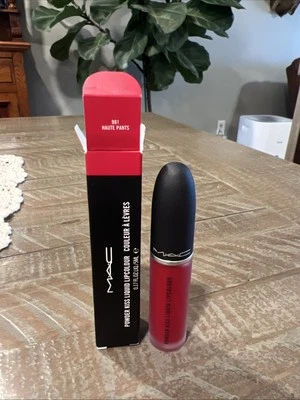 NEW IN BOX M.A.C Powder Kiss Liquid Lipcolour  0.17oz/5.0ml (Haute Pants) - Image 1 of 2