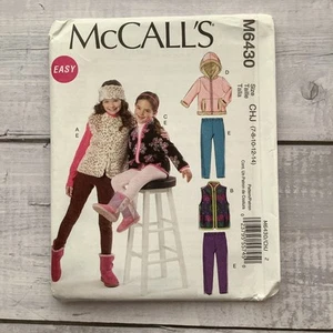 McCalls 6430 Sewing Pattern Winter Jacket Vest Pants Child Sz 7-14 UNCUT - Picture 1 of 3