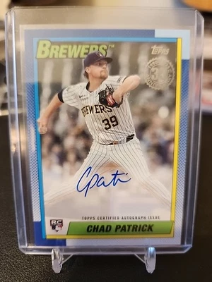 2025 Topps Update CHAD PATRICK RC 1990 35th Anniversary On-Card AUTO Brewers - Image 1 of 2