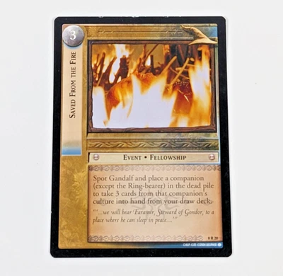 LOTR TCG CCG Siege Of Gondor SAVED FROM THE FIRE Rare 8R20 VG/MP - Image 1 of 2
