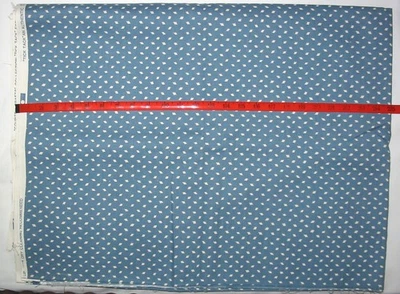 Tela Azul 49" ancho x 4 yardas largo "Tick Tack" Una Auténtica Serigrafía Waverly Foto 1 de 3