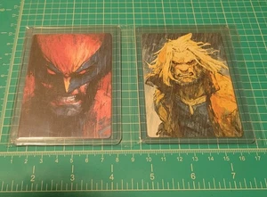 Wolverine und Sabertooth 1/1 Art Card - Bild 1 von 3