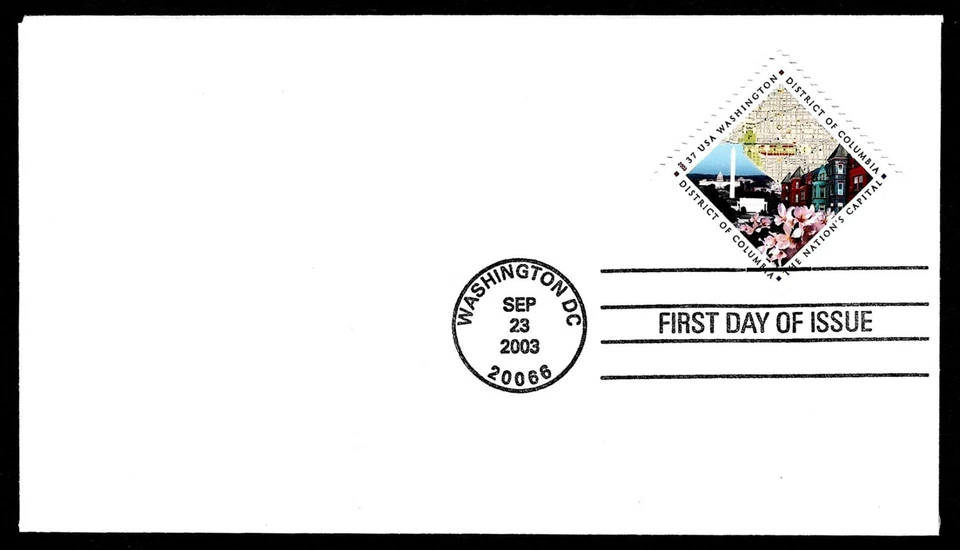 USA, SCOTT # 3813, BLANK FDC COVER - DISTRICT OF COLUMBIA, WASHINGTON YEAR 2003 - Image 1 of 1