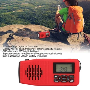 Xsy098D Solar Hand Crank Radio Ipx3 Waterproof Am/Fm/Noaa Weather Alert Radi ESE - Picture 1 of 22