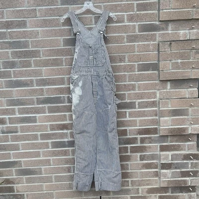 Vintage Sledge’s Overalls Hickory Striped Workwear Sanforized Donut Buttons 50s - Image 1 of 4