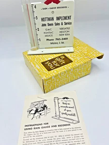 Vintage John Deere Rain Gauge in box Hottman Implement Gettysburg, SD - Picture 1 of 7