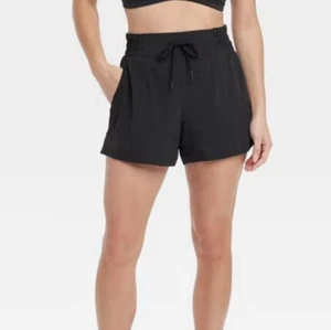 Schwarze gewebte mittelhohe Damenshorts Größe Small – All In Motion - Bild 1 von 9