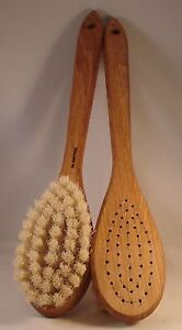 Wooden Handled, Hand Made, Natural Bristled Bath, Shower & Body Brushes 12 types