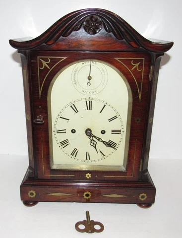 Antique English Two Train Fusee Bracket Clock 8-Day, Time/Bell Strike Cover