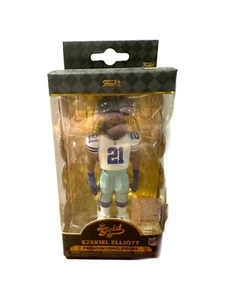 New In Box 5” EZEKIEL ELLIOT Funko Gold Figure Dallas Cowboys White Jersey - Picture 1 of 4