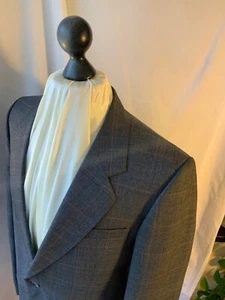 Mittelgrauer Prince of Wales Karo Zweiteiler Anzug 42" Brustumfang - Bild 1 von 10