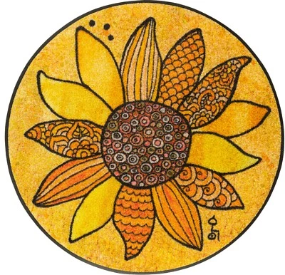 Fußmatte  KLEEN-TEX wash+dry  Sonnenglück rund 85 cm Nr. 070774 - Bild 1 von 2