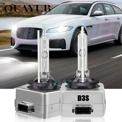 For Jaguar XF 2012-2017 D3S Xenon HID Headlight Bulbs High/Low Beam White 6000K - Image 1 of 4