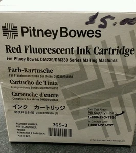 PitneyBowes Red Flourescent Ink Cartridge 765-3 3-Pack - Bild 1 von 2