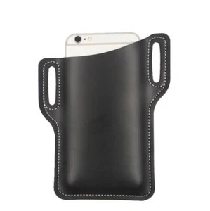 Men Cell Phone Belt Waist Bag Wallet Ring Leather Case Waterproof Wallet - Picture 1 of 8