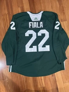 Kevin Fiala Player Used Worn Minnesota Wild Adidas Mic Camp Practice Jersey 56 - Picture 1 of 2