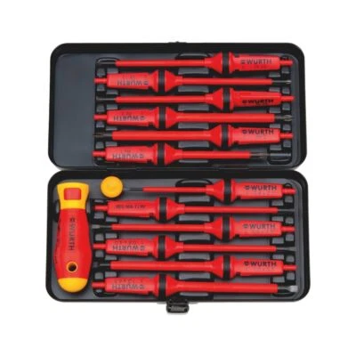 Cacciaviti Elettricista Precisione Set 14pz Intercambiabili - WÜRTH 061390014 - Immagine 1 di 4