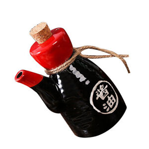  Ceramic Soy Sauce Bottle Trumpet Stand Mini Seasoning Bottles