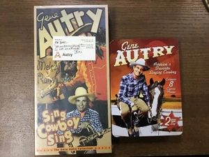 Gene Autry sing cowboy sing cassette set & 2 DVD video set - Picture 1 of 4