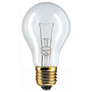 6x 60W A50 Weißglühend Dimmbar GLS Filament Frosted Glühbirne E27 Schraube Lampe 
