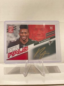 2023 Panini Donruss Elite NFL BIJAN ROBINSON FOTL Rookie Pen Pals Gold Ink Auto