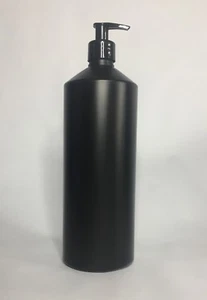 Empty 500ml Black HDPE Plastic Bottle & Black Lotion Pump *ANY AMOUNT* - Picture 1 of 1