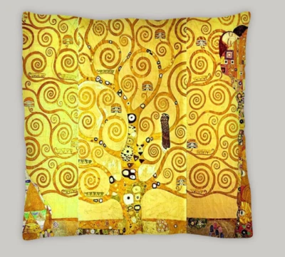 Gustav Klimt Style  Tree of Life Double Sided Cushion Covers 45cm x 45cm (18X18) - Image 1 of 2