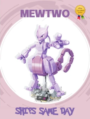 ✅ Official Pokémon Mewtwo Building Blocks Set 347Pcs Creative DIY Fun Toy NEW - Image 1 of 4
