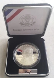 2005 BU US MINT PROOF CHIEF JUSTICE MARSHALL COMMEM. SILVER $1 COA & ORIG. BOX - Picture 1 of 11