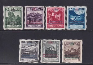 Liechtenstein: 1932 Services - Overprints Dent. 11½ (N° 1B/8B) L.686(360/s39) - Picture 1 of 2