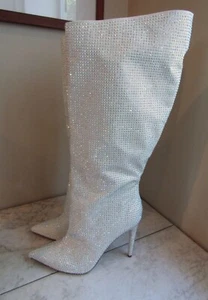 NIB JLO Jennifer Lopez Adalynn Winter White Knee High Fashion Boots Women's 11 - Picture 1 of 10