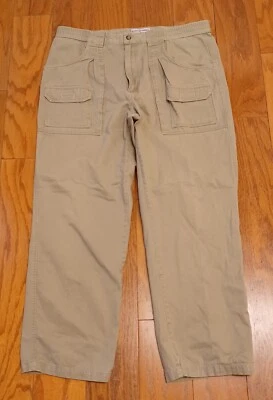 BOCA CLASSICS  Mens Pleated Outdoors Tan Cargo Pants Size 36x32 (Accual38x30) - Изображение 1 из 3