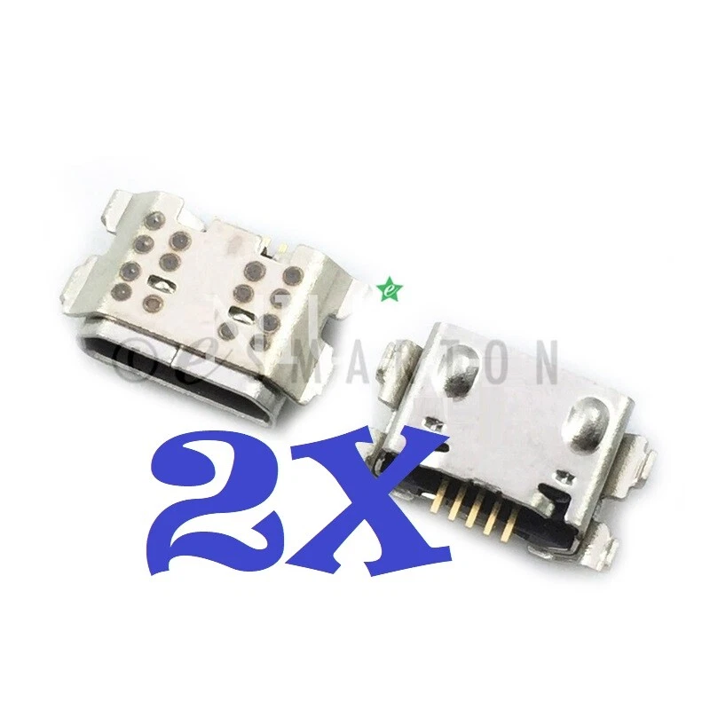 2X LG K40 X420 K12 Plus LMX420EMW Micro USB Cargador Dock Conector Puerto de Carga Foto 1 de 1
