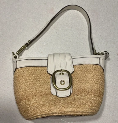 Bolso de mano Coach Mini Basket blanco Foto 1 de 4