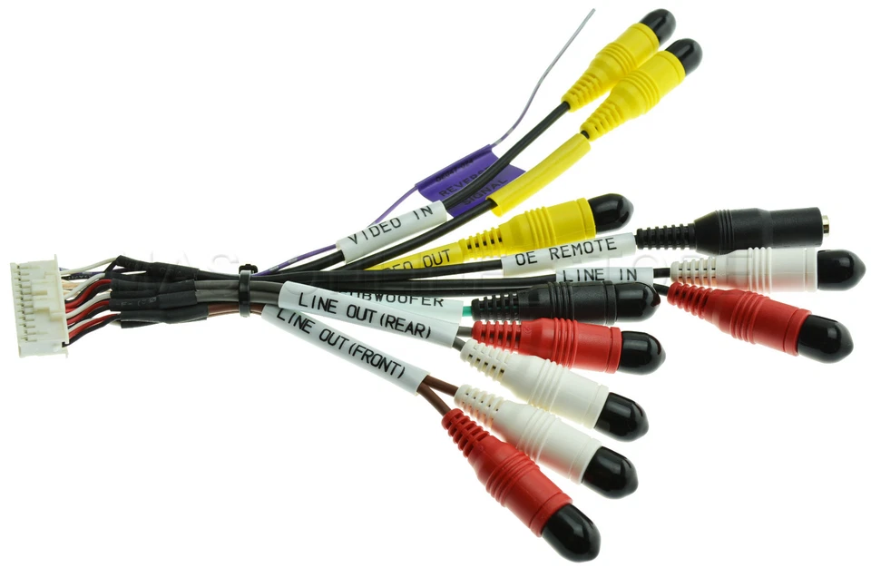 JVC KW-AVX810 KWAVX810 GENUINE F/R/SUB OUT RCA HARNESS *SPECIAL ORDER* - Image 1 of 3