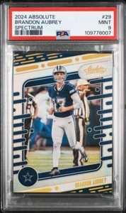 2024 Panini Absolute BRANDON AUBREY #29 Spectrum Silver Cowboys | PSA 9 - Picture 1 of 2