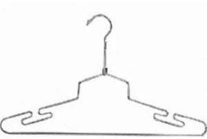 Store Display Fixtures 25 NEW 14" CHROME LINGERIE STEEL HANGERS - Picture 1 of 1